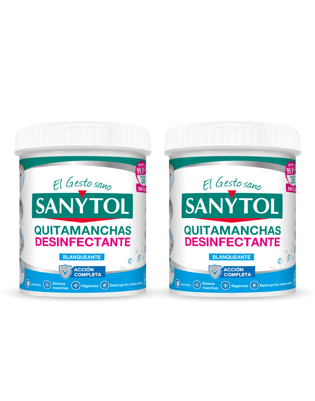 Sanytol Quitamanchas Desinfectante ropa blanca 2 x 450 gr - Puntolimpieza